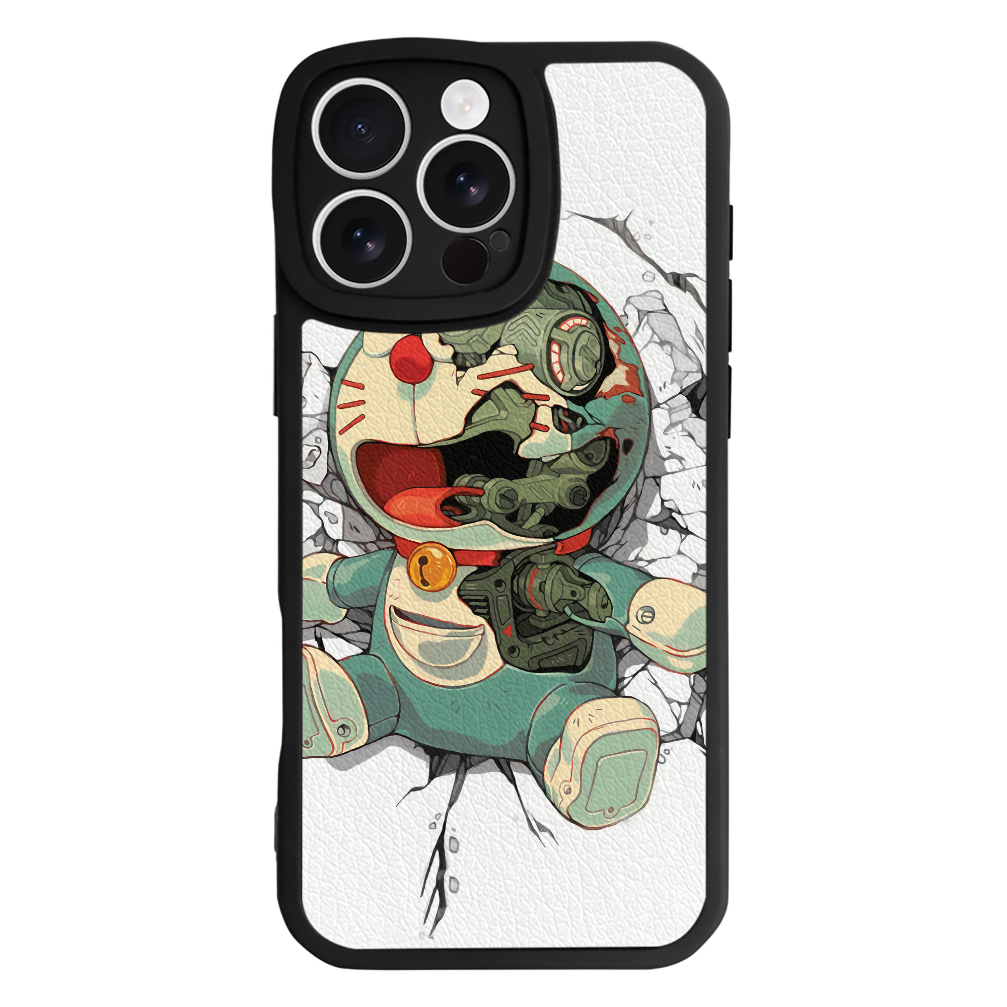（画像用） ドラえもん Doraemon 【iPhone 16シリーズ対応】シリコンスマホケース（レザー調） 材質：シリコン